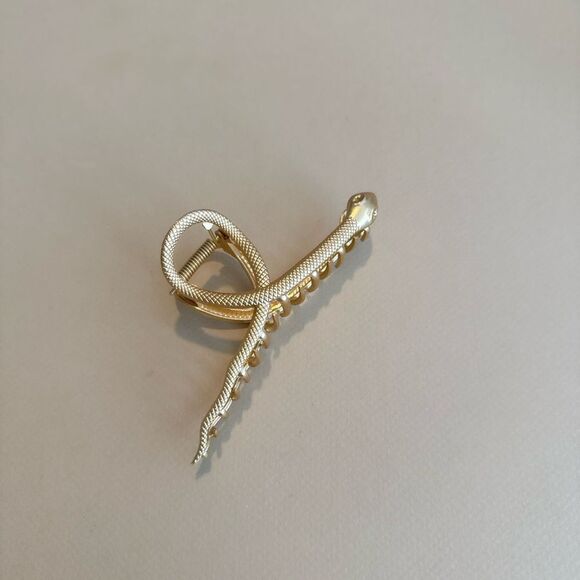 Gold Snake Hair clip K3 - Picture 2 of 4